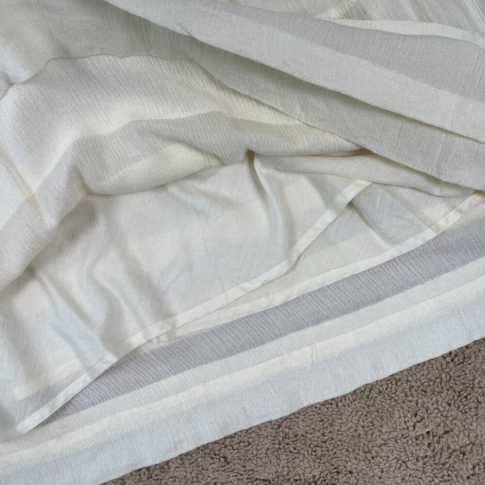 Free People Dress Women L Ivory Embroidered Beaded Wedding Bohemian Festival - Picture 10 of 13